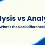 Analysis vs Analyses